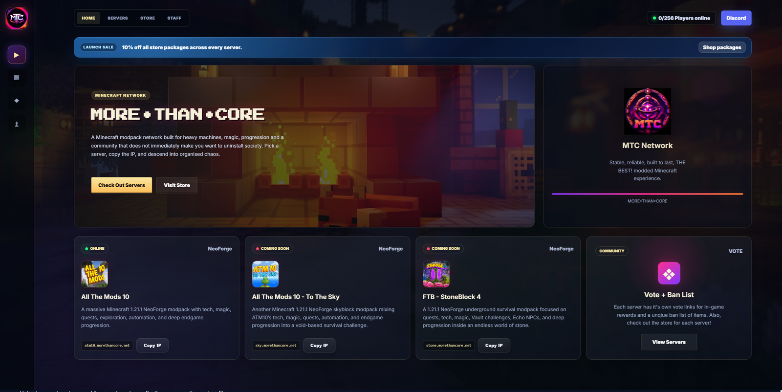 More Than Core website preview