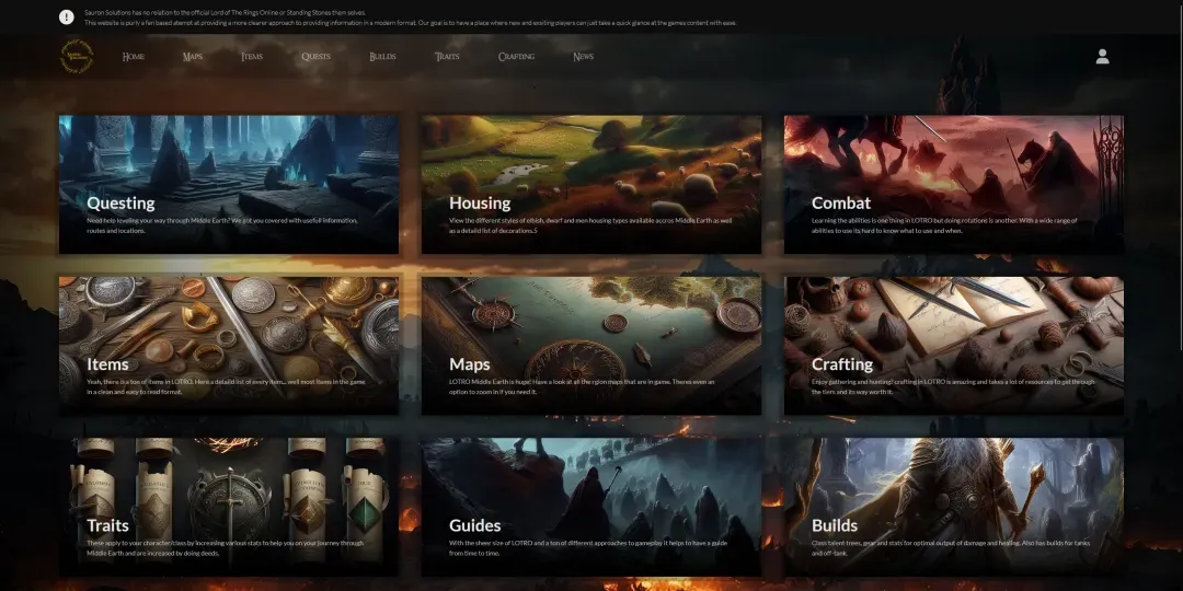 Sauron Solutions website preview