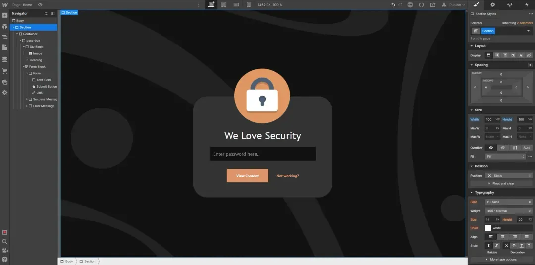 Security UI preview